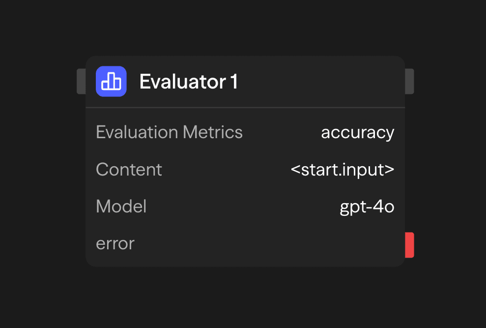 Evaluator-Block-Konfiguration