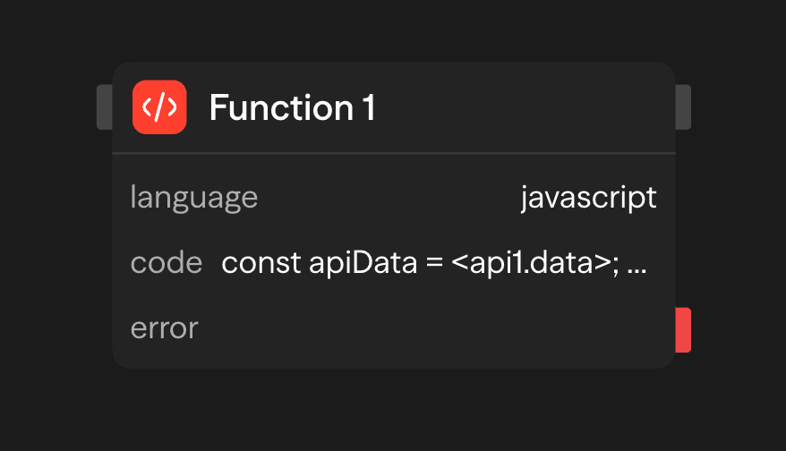 Bloque de función con editor de código