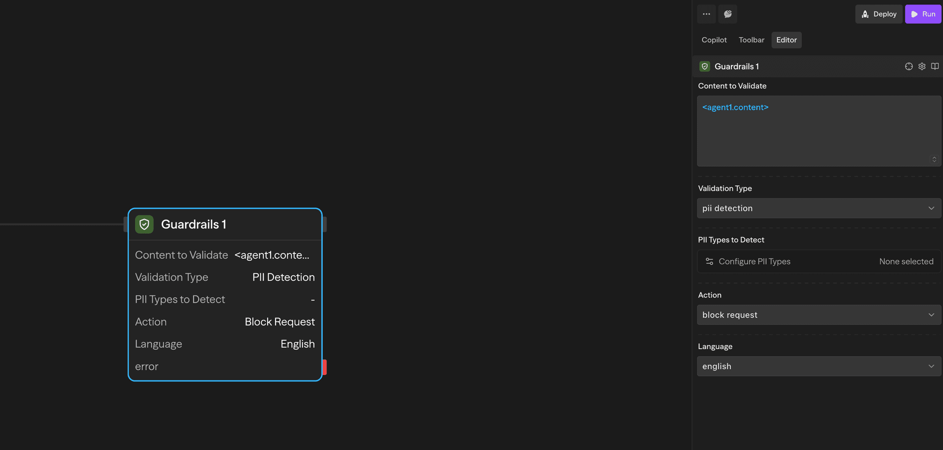PII Detection Configuration