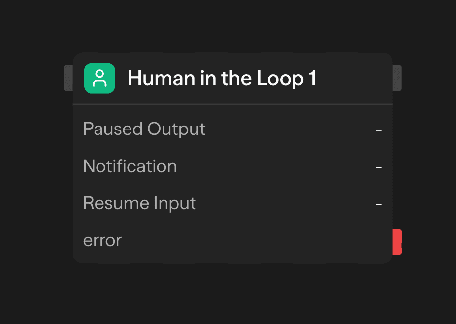 Human in the Loop Block Konfiguration