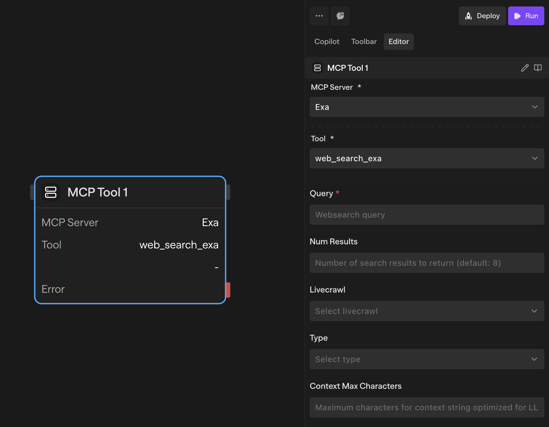 Standalone MCP Tool Block