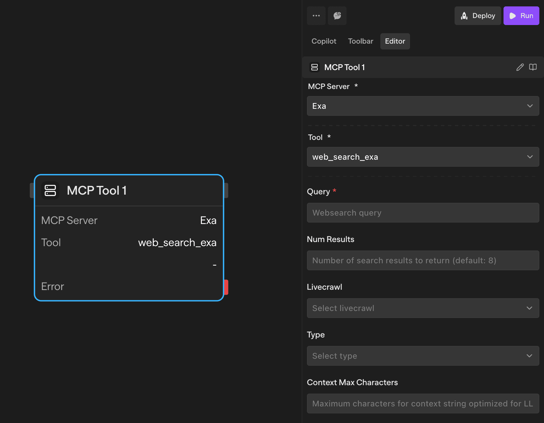 Standalone MCP Tool Block