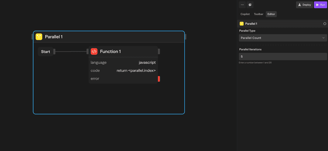Count-based parallel execution