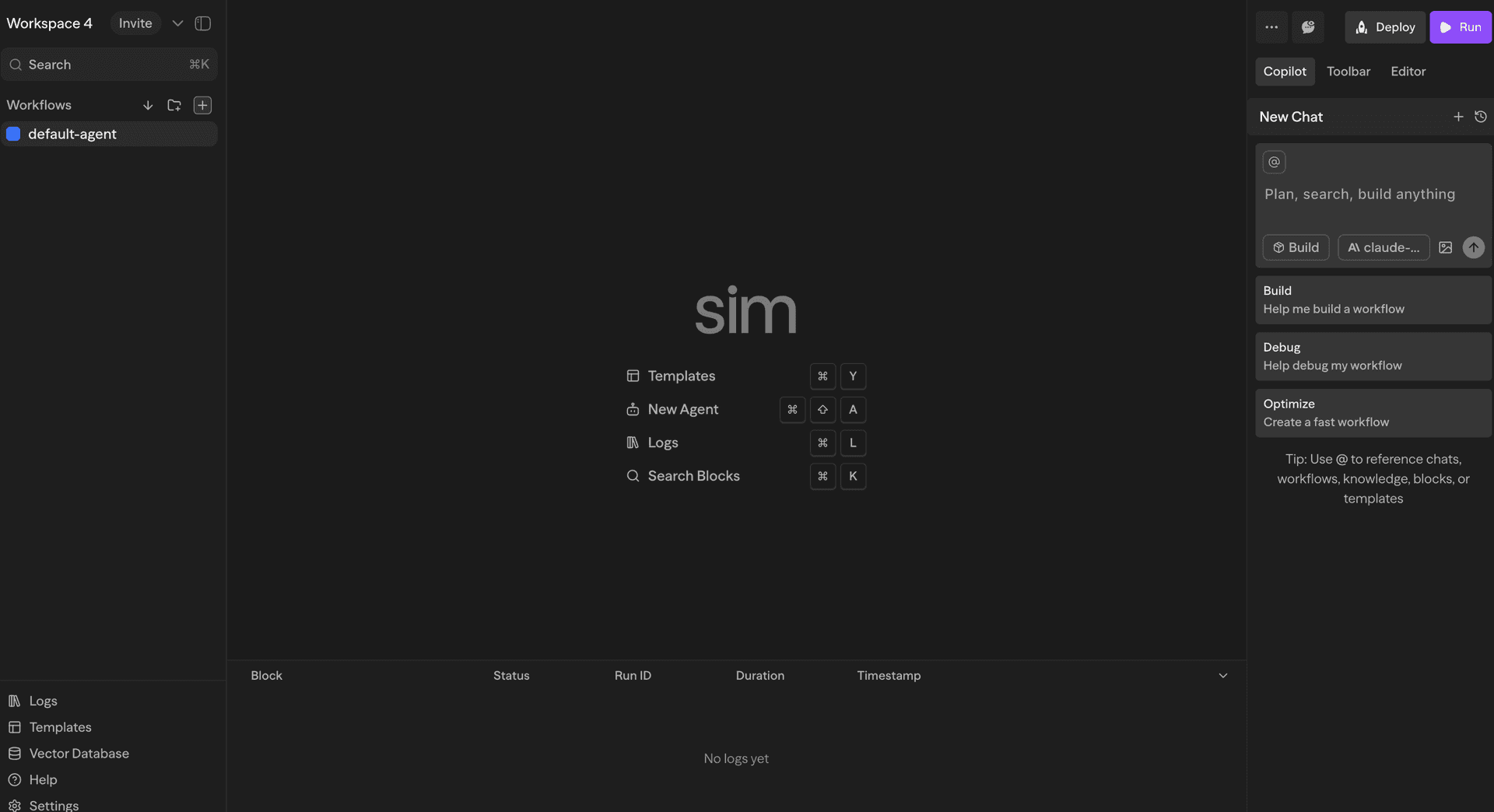 Sim 可视化工作流画布