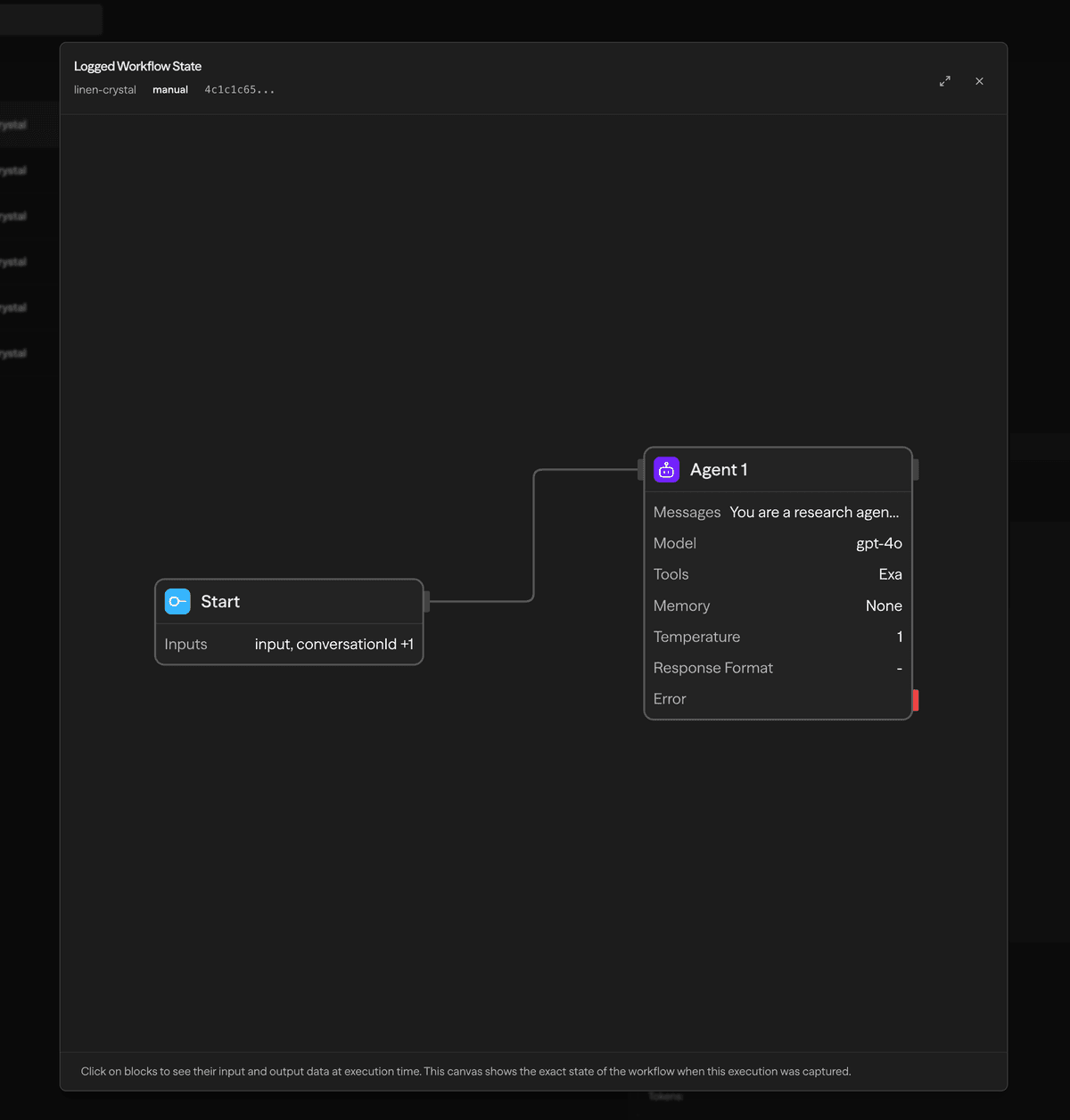 Instantané de workflow