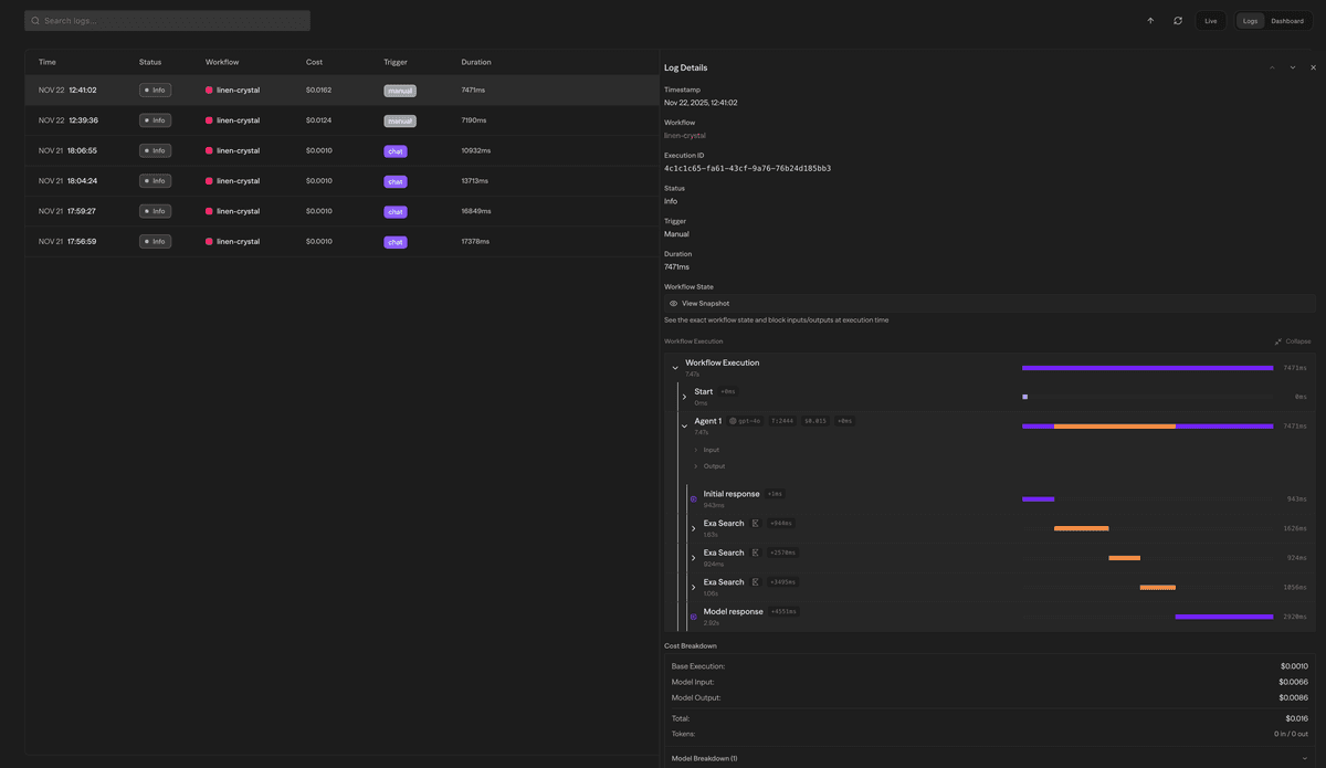 日志侧边栏详情