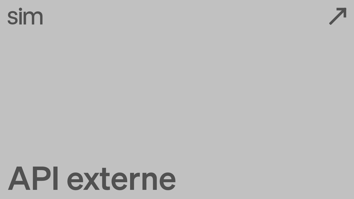 API externe | Sim Docs