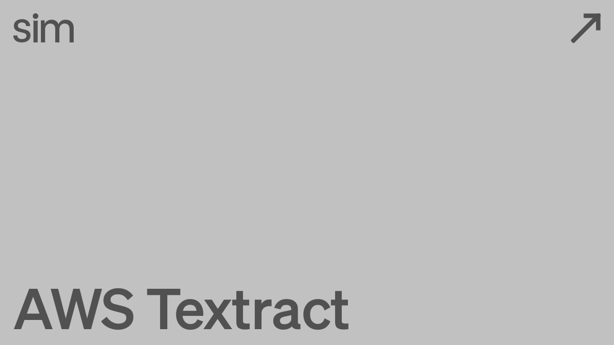 AWS Textract | Sim Docs