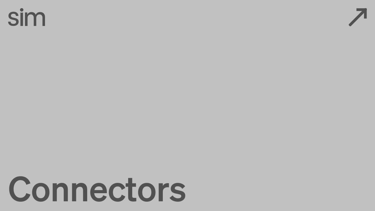 Connectors | Sim Docs