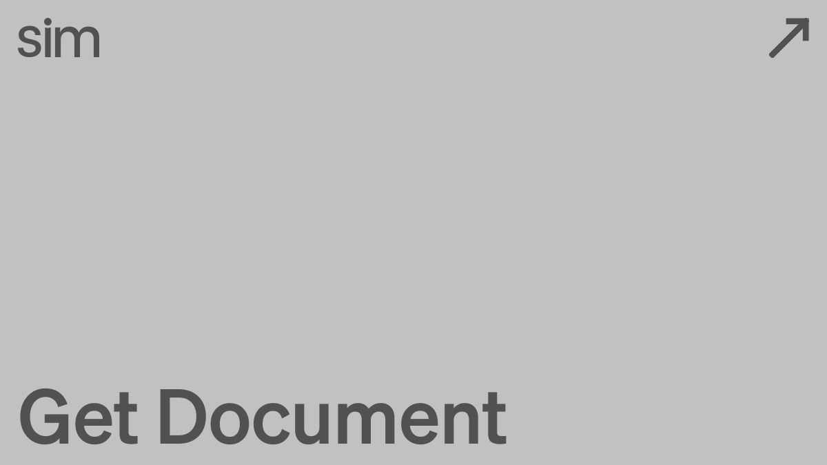Get Document | Sim Docs