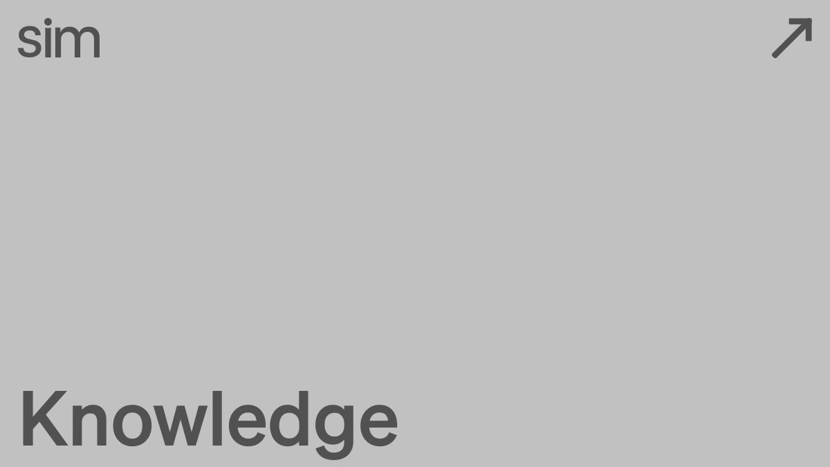 Knowledge | Sim Docs