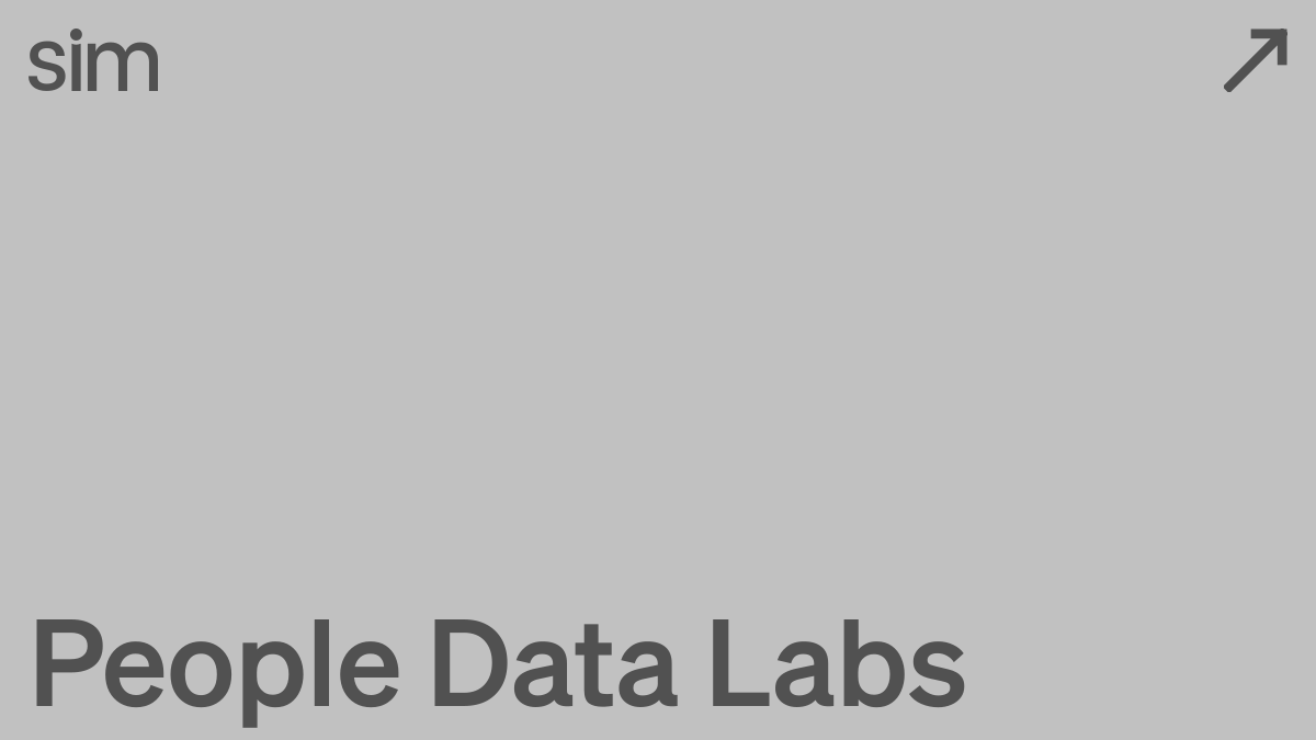 People Data Labs | Sim Docs