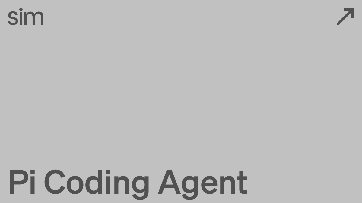 Pi Coding Agent | Sim Docs