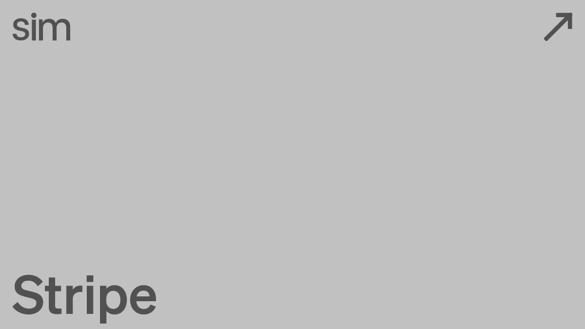 Stripe | Sim Docs