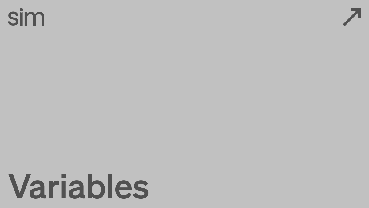 Variables | Sim Docs