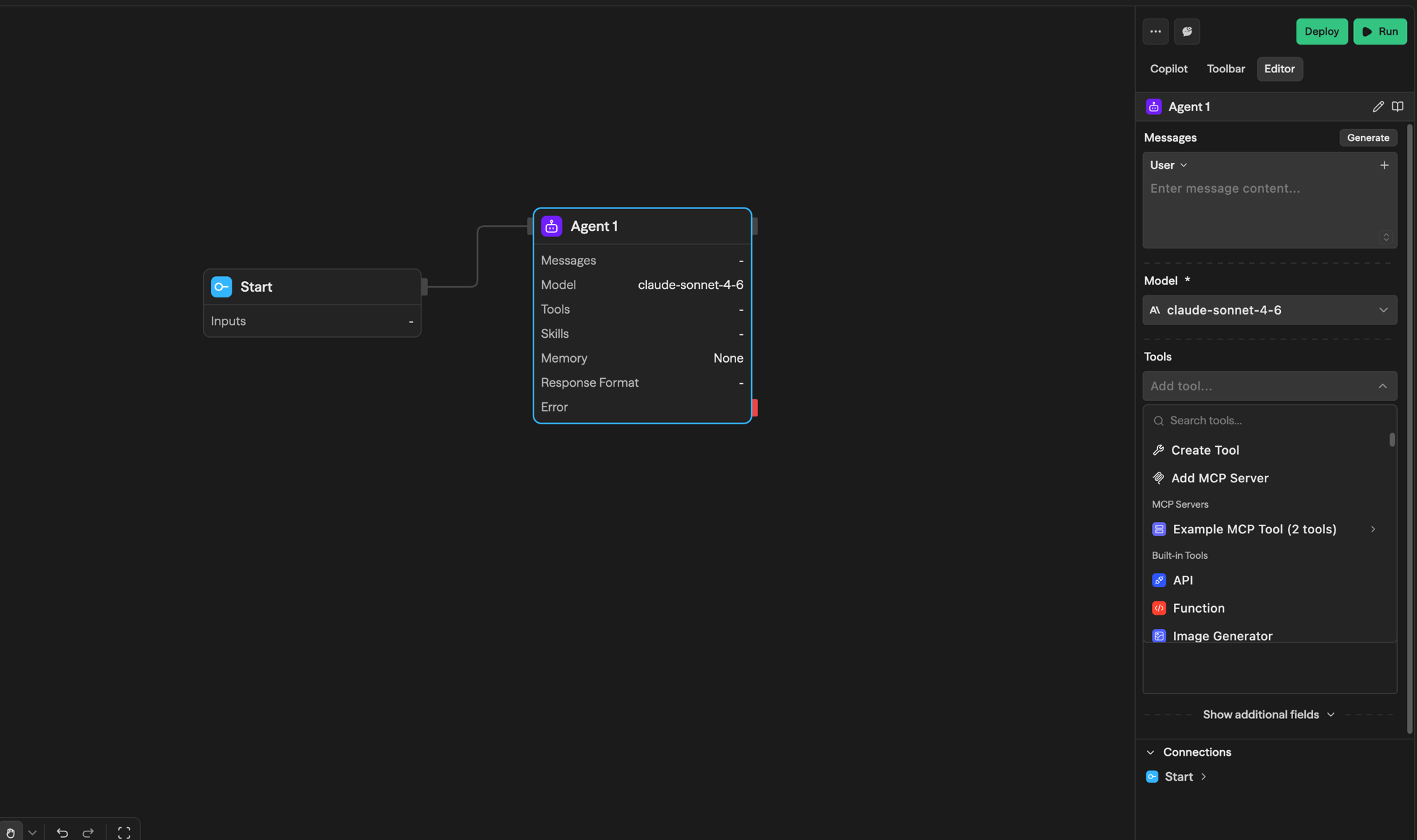 Using MCP Tool in Agent Block