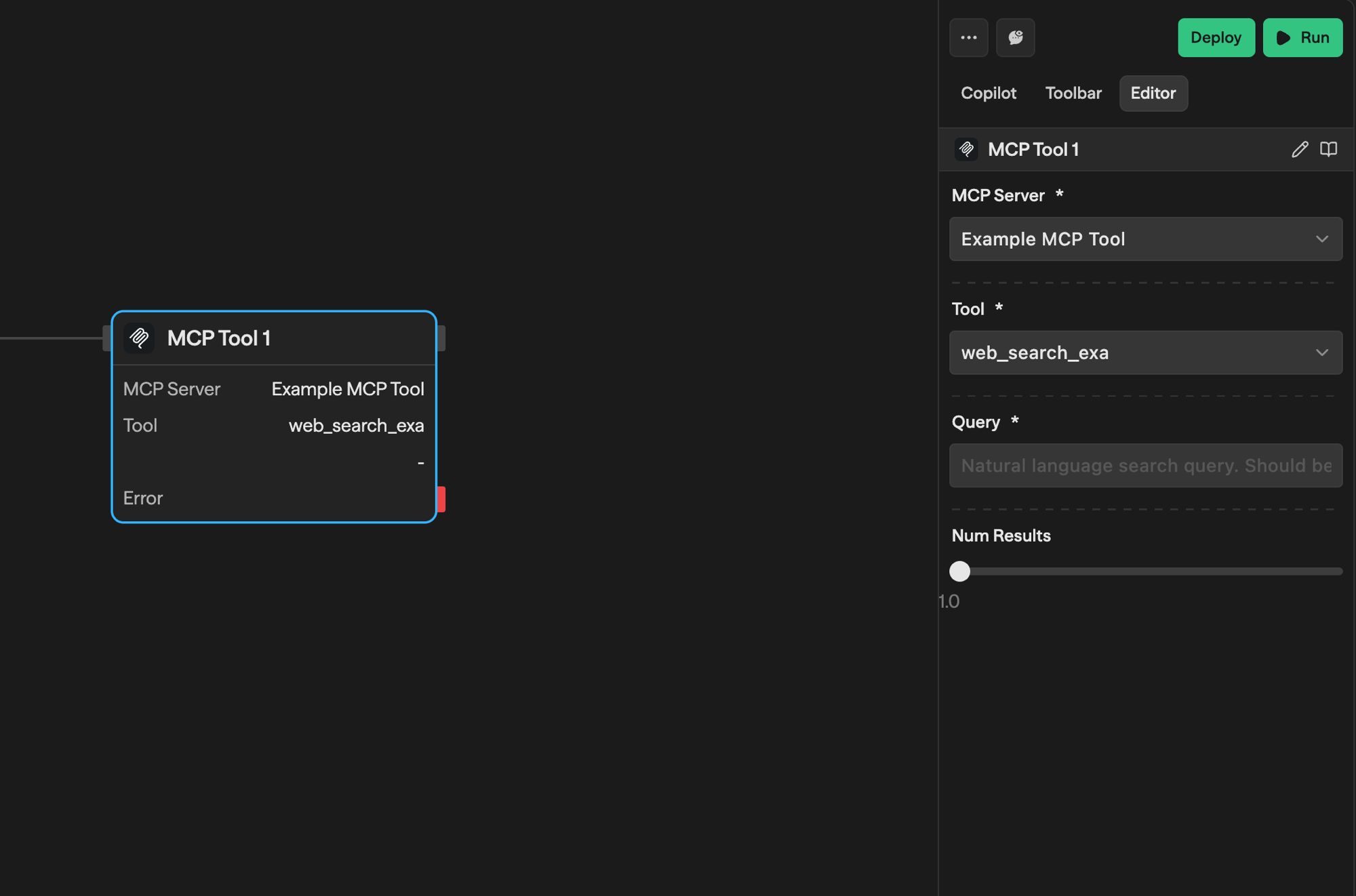 Standalone MCP Tool Block