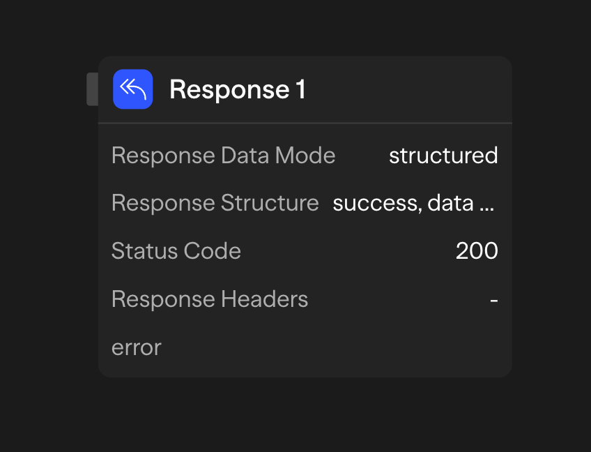 Configuración del bloque de respuesta