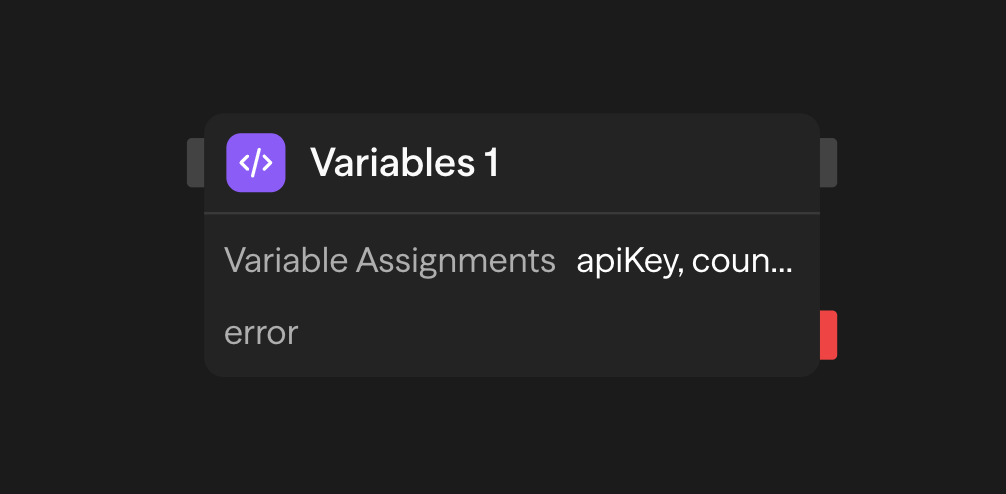 Bloque de variables